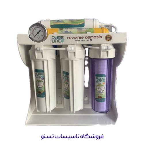 دستگاه تصفیه اب خانگی ۶ مرحله نیم تایوانی برند پورلاین